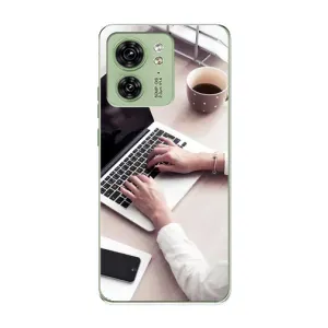 Силиконовый бампер (Работники) на Motorola Edge 40 (Офисный работник)