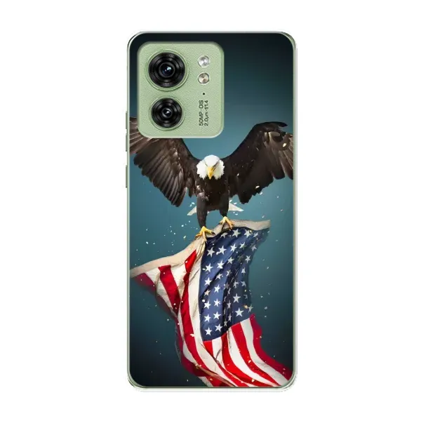Чехол с рисунком «Орел и флаг» для Motorola Edge 40 Чехол с рисунком «Орел и флаг» для Motorola Edge 40