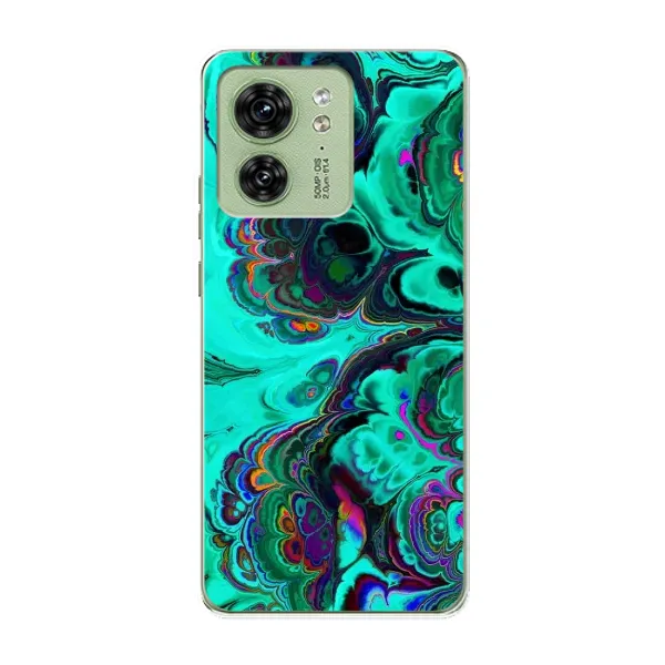 Чехол с рисунком «Салатный мрамор» для Motorola Edge 40