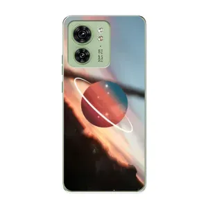 Чохол (ТПУ) з планетами на Motorola Edge 40 (Сатурн)