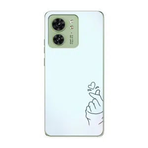Чехлы (Знак сердечка) на Motorola Edge 40 (Сердце на голубом)
