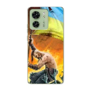 Чохол з картинкою (Патріотичний КОЗАК) на Motorola Edge 40 (Сильний КОЗАК)