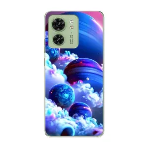 Чехлы КОСМОС для Motorola Edge 40 (Синие планеты)