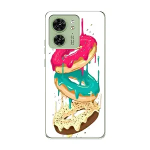 Чехол с изображением вкусной еды для Motorola Edge 40 (Сочные пончики)