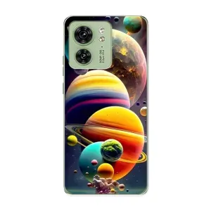 Чохол (ТПУ) з планетами на Motorola Edge 40 (Сонячна система)