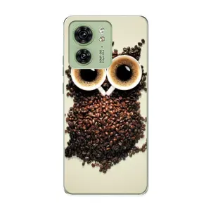 Чохли з принтом СОВИ для Motorola Edge 40 (Сова з зерен кави)