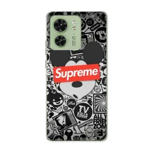 Чехол с Брендами одежды на Моторола Мото едж 40 (Supreme Маус)