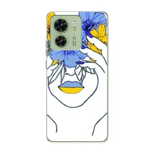 Чехол на Motorola Edge 40 Украинский дизайн (Украинка на всю голову)
