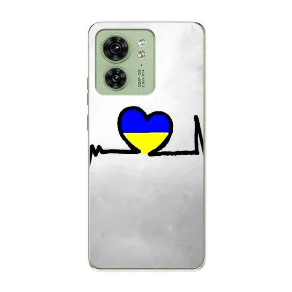 Чехол с рисунком «Украинская кардиограмма» для Motorola Edge 40 Чехол с рисунком «Украинская кардиограмма» для Motorola Edge 40