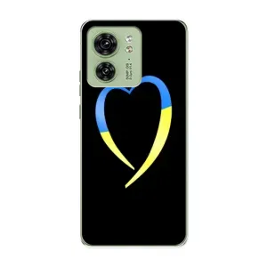 Силиконовый Чехол на Motorola Edge 40 (Я-Украина) (Украинское сердце)