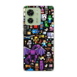 Чехол майнкрафт для Motorola Edge 40 (Все персонажи)
