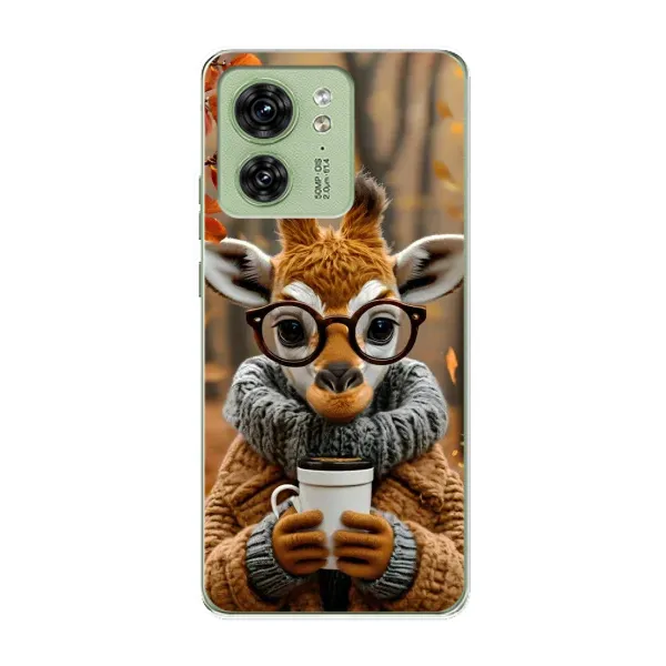 Чехол с рисунком «Жираф с кофе» для Motorola Edge 40 Чехол с рисунком «Жираф с кофе» для Motorola Edge 40