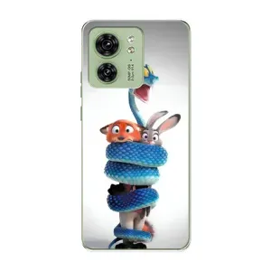 Силиконовый чехол с принтом Зоотрополіс для Motorola Edge 40 (Змея Зоо)