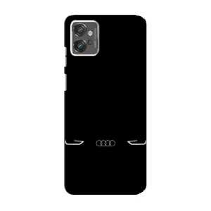 Силиконовый бампер с картинкой машины на Motorola MOTO G32 (Силует Audi)