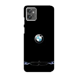 Силиконовый бампер с картинкой машины на Motorola MOTO G32 (Черный BMW)