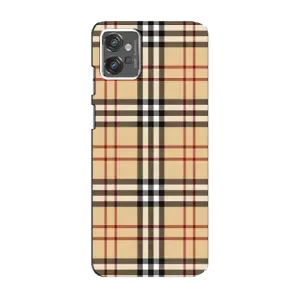 Чехол с Брендами одежды на Моторола Мото джи 32 (Burberry стиль)