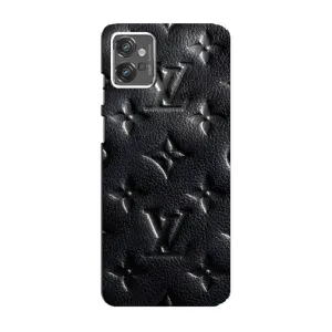 Текстурный Чехол Louis Vuitton для Моторола Мото джи 32 (Черный ЛВ)