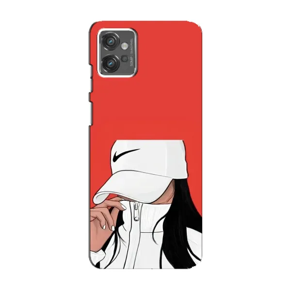 Чехол с рисунком «Девушка Nike» для Motorola MOTO G32 Чехол с рисунком «Девушка Nike» для Motorola MOTO G32