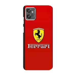Силиконовый бампер с картинкой машины на Motorola MOTO G32 (Ferrari Logo)