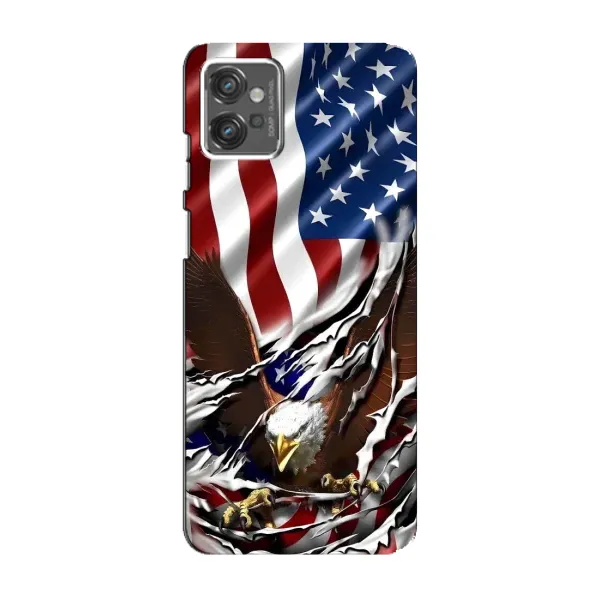 Чехол с рисунком «Флаг USA» для Motorola MOTO G32 Чехол с рисунком «Флаг USA» для Motorola MOTO G32