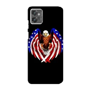 Чохол Прапор USA для Motorola MOTO G32 (Крила США)