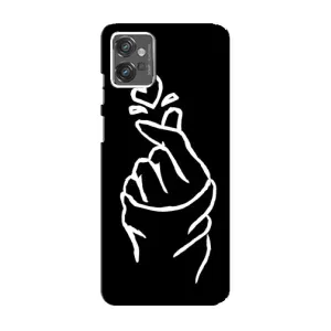 Чехлы (Знак сердечка) на Motorola MOTO G32 (Сердце на черном)