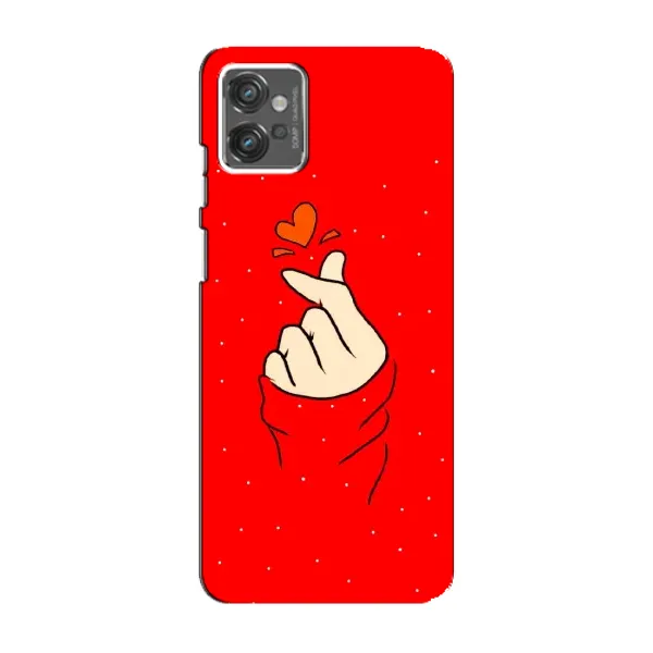 Чехол с рисунком «Сердце на красном» для Motorola MOTO G32 Чехол с рисунком «Сердце на красном» для Motorola MOTO G32