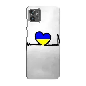 Силиконовый Чехол на Motorola MOTO G32 (Я-Украина) (Украинская кардиограмма)