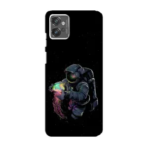 Силиконовый Чехол с принтом "Космонавты" на Motorola MOTO G32 (В руках земля)