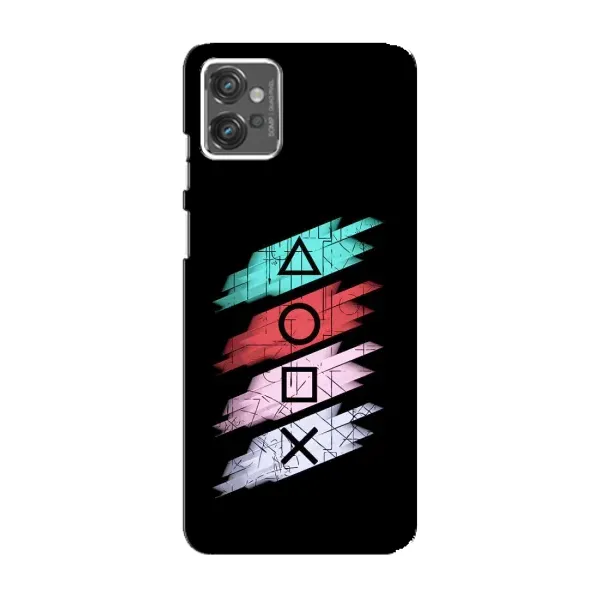 Чехол с рисунком «Значки Sony» для Motorola MOTO G32 Чехол с рисунком «Значки Sony» для Motorola MOTO G32