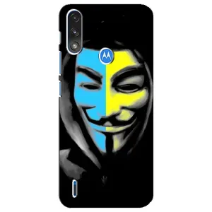 Чехол с Украинской символикой на Моторола Мото е7і / е7 павер (Анонимус патриот)