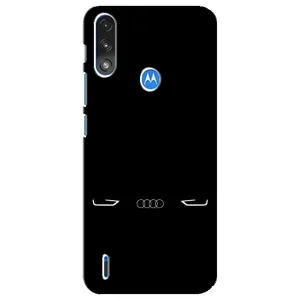 Силиконовый бампер с картинкой машины на Motorola E7 Power (Силует Audi)