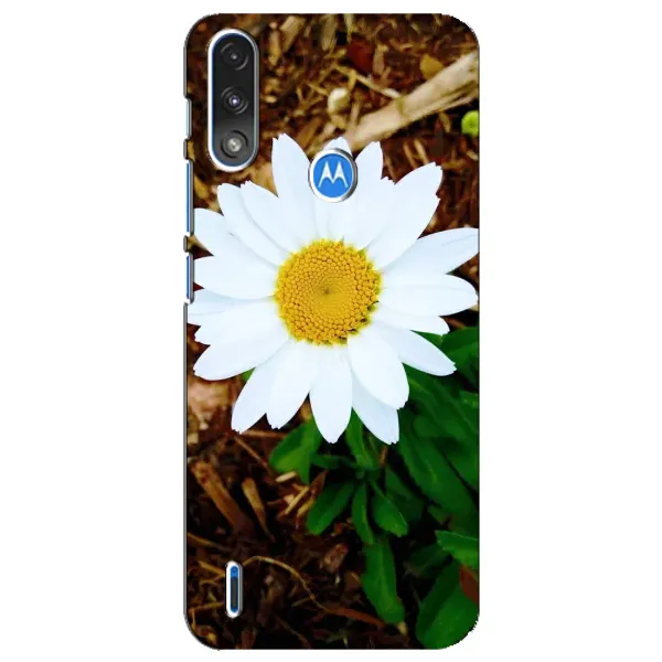 Чохол з малюнком «Біла ромашка» для Motorola E7 Power