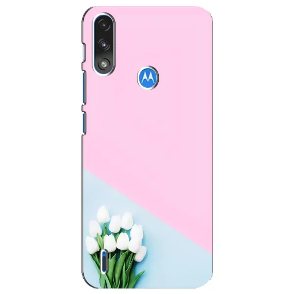Чехол с рисунком «Белые тюльпаны» для Motorola E7 Power Чехол с рисунком «Белые тюльпаны» для Motorola E7 Power