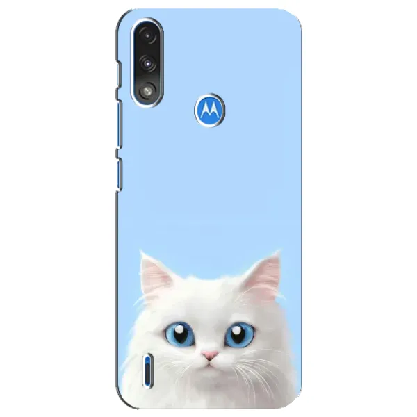Чехол с рисунком «Белый кот» для Motorola E7 Power Чехол с рисунком «Белый кот» для Motorola E7 Power