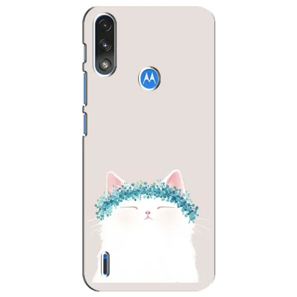 Чехол с рисунком «Белый котик» для Motorola E7 Power Чехол с рисунком «Белый котик» для Motorola E7 Power