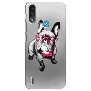 Чохол (ТПУ) Милі песики для Motorola E7 Power (Бульдог в окулярах)
