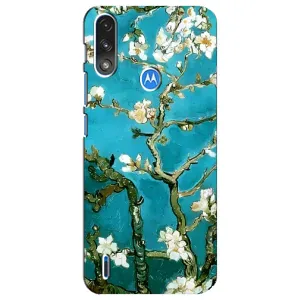 Чехол с принтом САКУРЫ на Motorola E7 Power (Цветение Сакуры)
