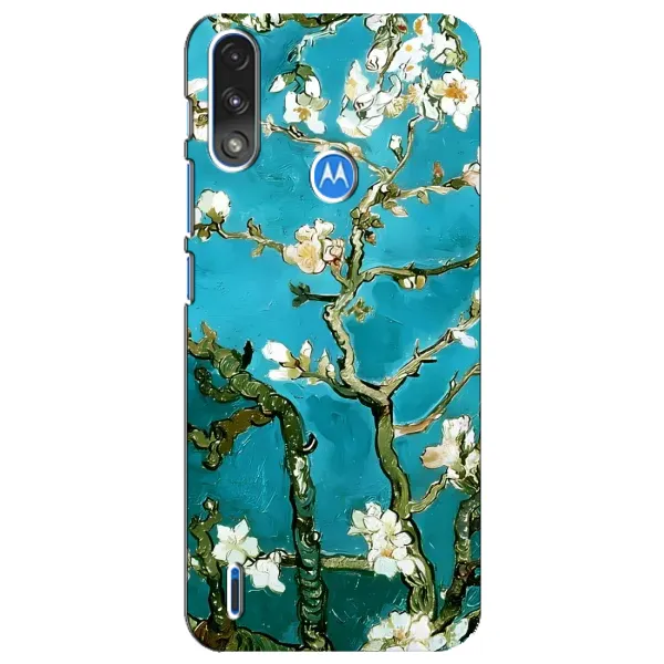 Чехол с рисунком «Цветение Сакуры» для Motorola E7 Power