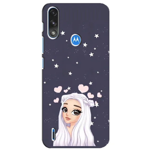 Чехол с рисунком «Девушка и сердечки» для Motorola E7 Power Чехол с рисунком «Девушка и сердечки» для Motorola E7 Power