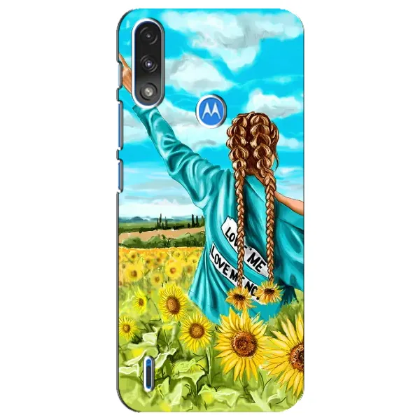 Чехол с рисунком «Девушка на поле» для Motorola E7 Power Чехол с рисунком «Девушка на поле» для Motorola E7 Power