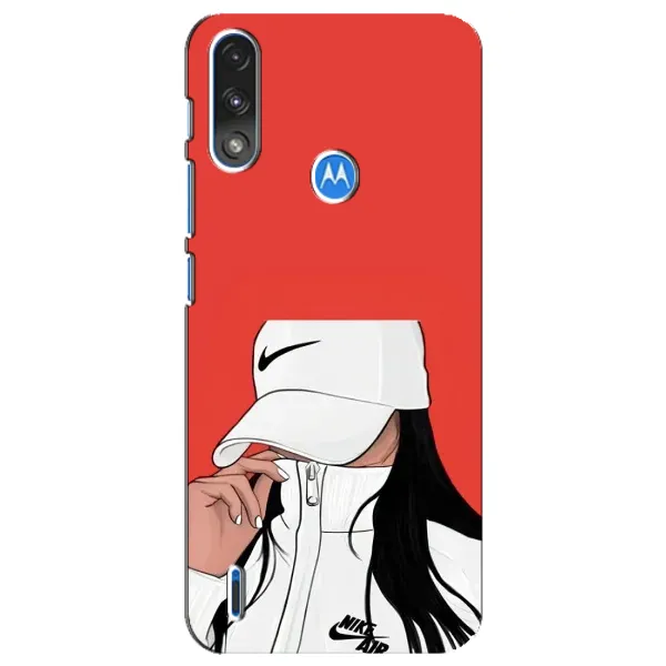 Чехол с рисунком «Девушка Nike» для Motorola E7 Power