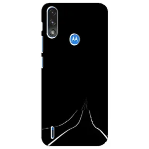 Чохол з картинками на чорному фоні для Motorola E7 Power (Дорога)