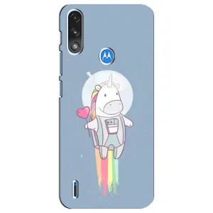 Чохол Unicorn на Motorola E7 Power (Єдинорог космонавт)