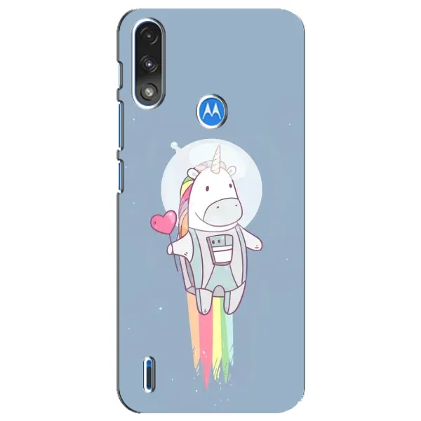 Чехол с рисунком «Единорог космонавт» для Motorola E7 Power