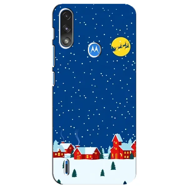 Чехол с рисунком «Город в снегу» для Motorola E7 Power Чехол с рисунком «Город в снегу» для Motorola E7 Power