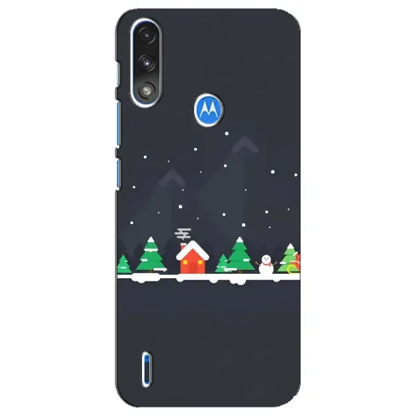 Чехол с рисунком «Город зимний» для Motorola E7 Power Чехол с рисунком «Город зимний» для Motorola E7 Power
