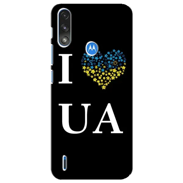 Чохол з малюнком «I Love UA» для Motorola E7 Power Чохол з малюнком «I Love UA» для Motorola E7 Power