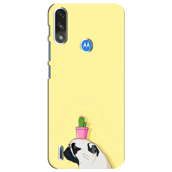 Чехол с рисунком «Кактус на голове» для Motorola E7 Power Чехол с рисунком «Кактус на голове» для Motorola E7 Power