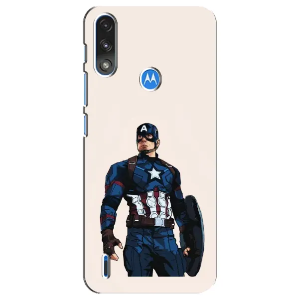 Чехол с рисунком «Капитан Америка» для Motorola E7 Power Чехол с рисунком «Капитан Америка» для Motorola E7 Power